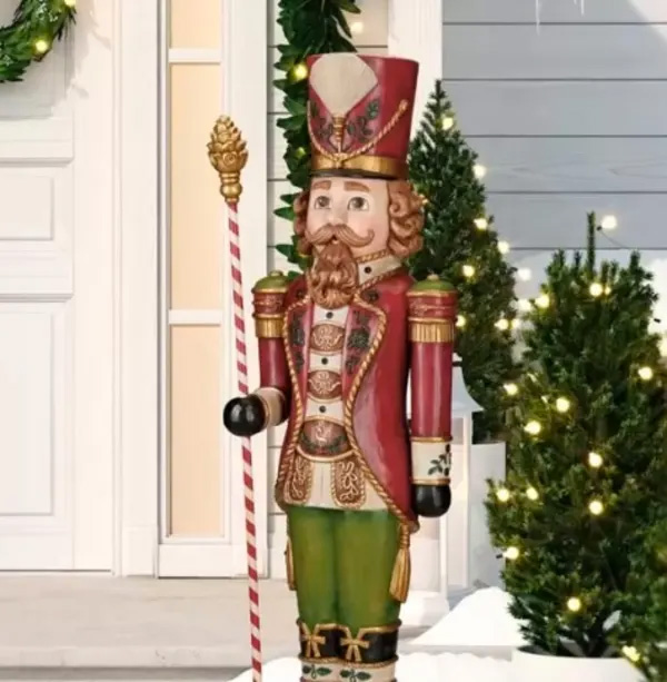 6ft Resin Wood Look Christmas Nutcracker